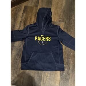 Indiana Pacers Hoodie Sweatshirt Youth Medium Navy NBA Basketball Nike Dri-FIT